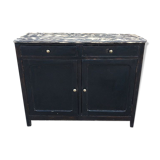 Old black buffet wood tray patina