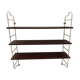 Etagère murale string bois-métal doré