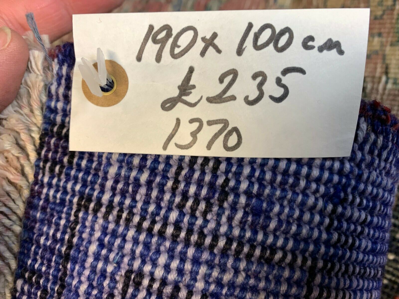 Turkish rug 190x100 cm vintage wool