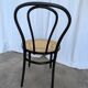 Vintage Thonet Style Dining Chair: Black Bentwood Cane Seat