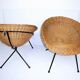 Rattan armchairs 1950