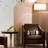 Macassar ebony pedestal table, from the Hotel Ambassador Paris