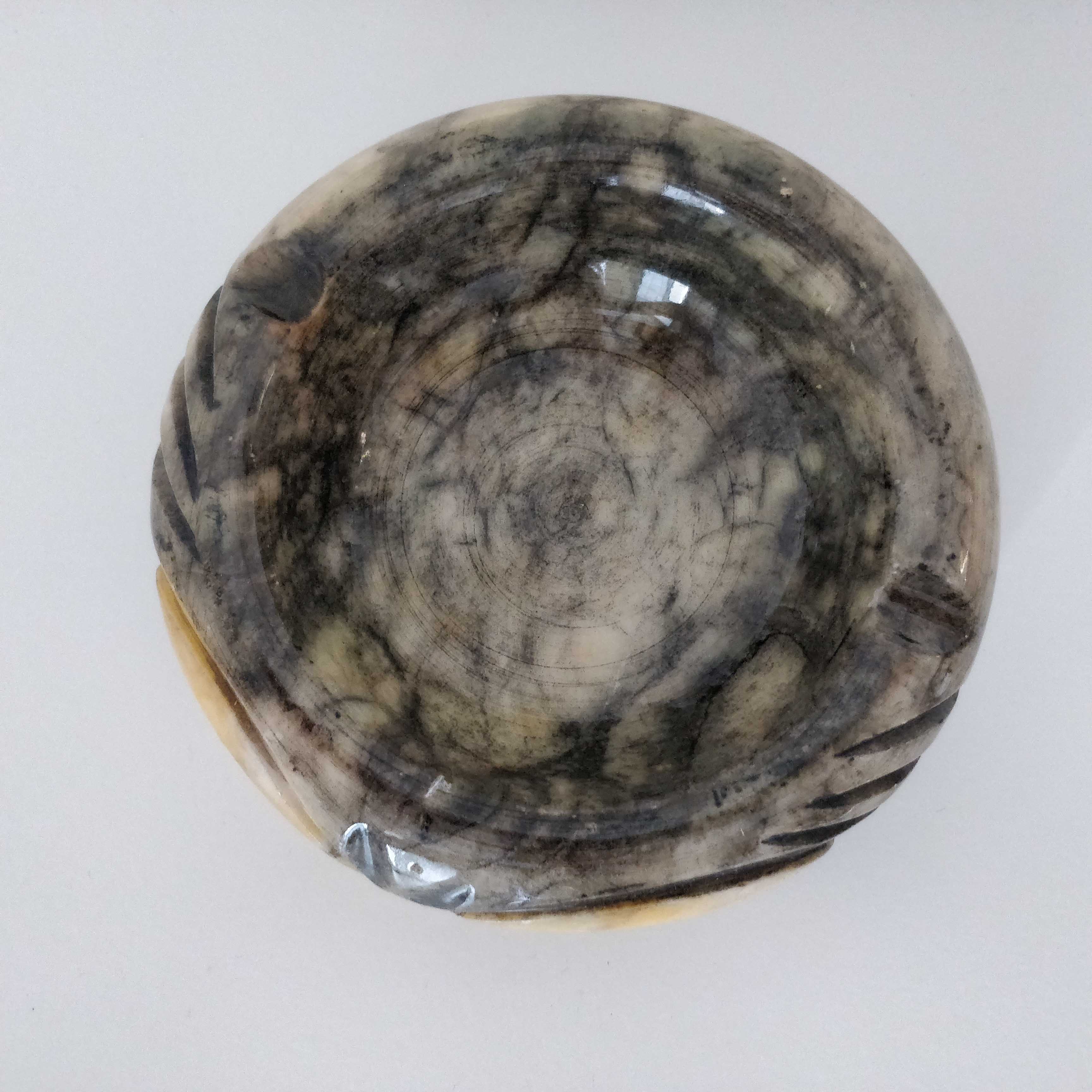 Alabaster owl ashtray