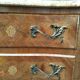 Chest of drawers old marquetry marble top Louis XV style