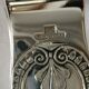 Silver metal cheese knife from christofle model "malmaison"