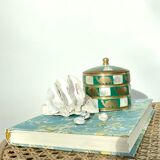 Mother-of-pearl and brass box