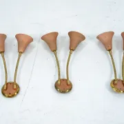 Mid-Century, Set of three sconces in Arredoluce manner. Italy 1950s