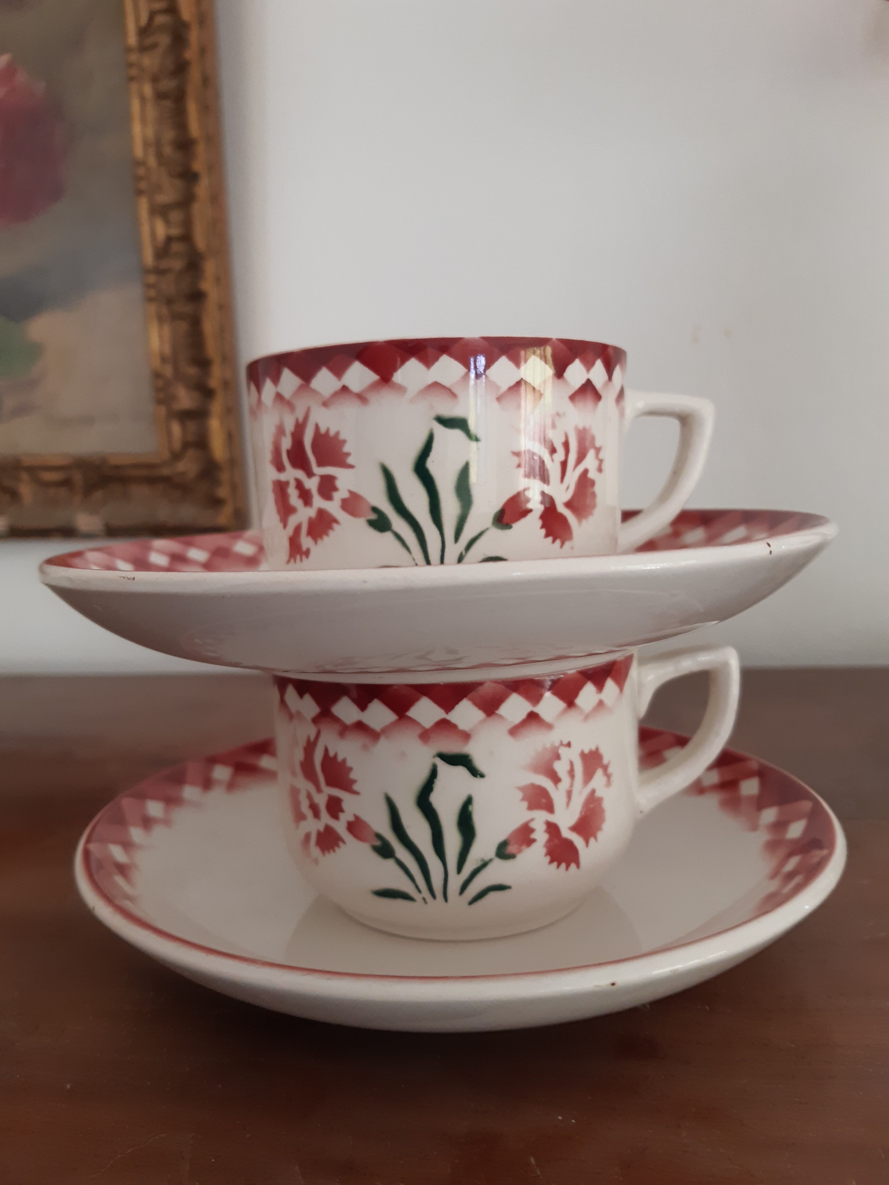 2 tasses digoin sarreguemines