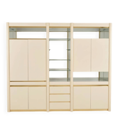 Library - Ivory and Brass Lacquered Living Mural - Jean Claude Mahey