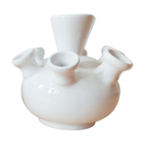 Tulip tree vase in white Delft earthenware