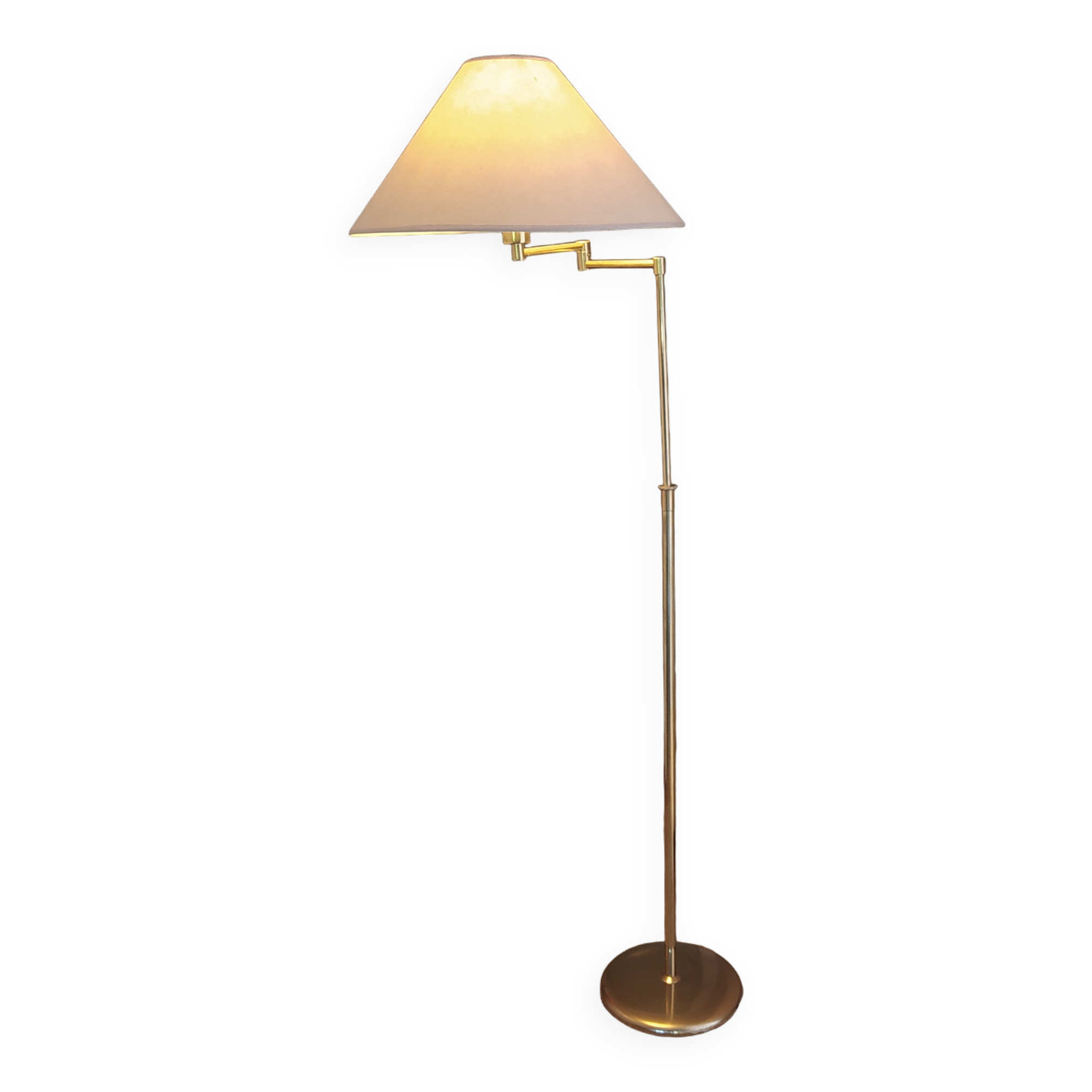 70s brass reading lamp with articulated arm Germany