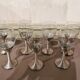 Suite de 7 verres à pied en Maillechort