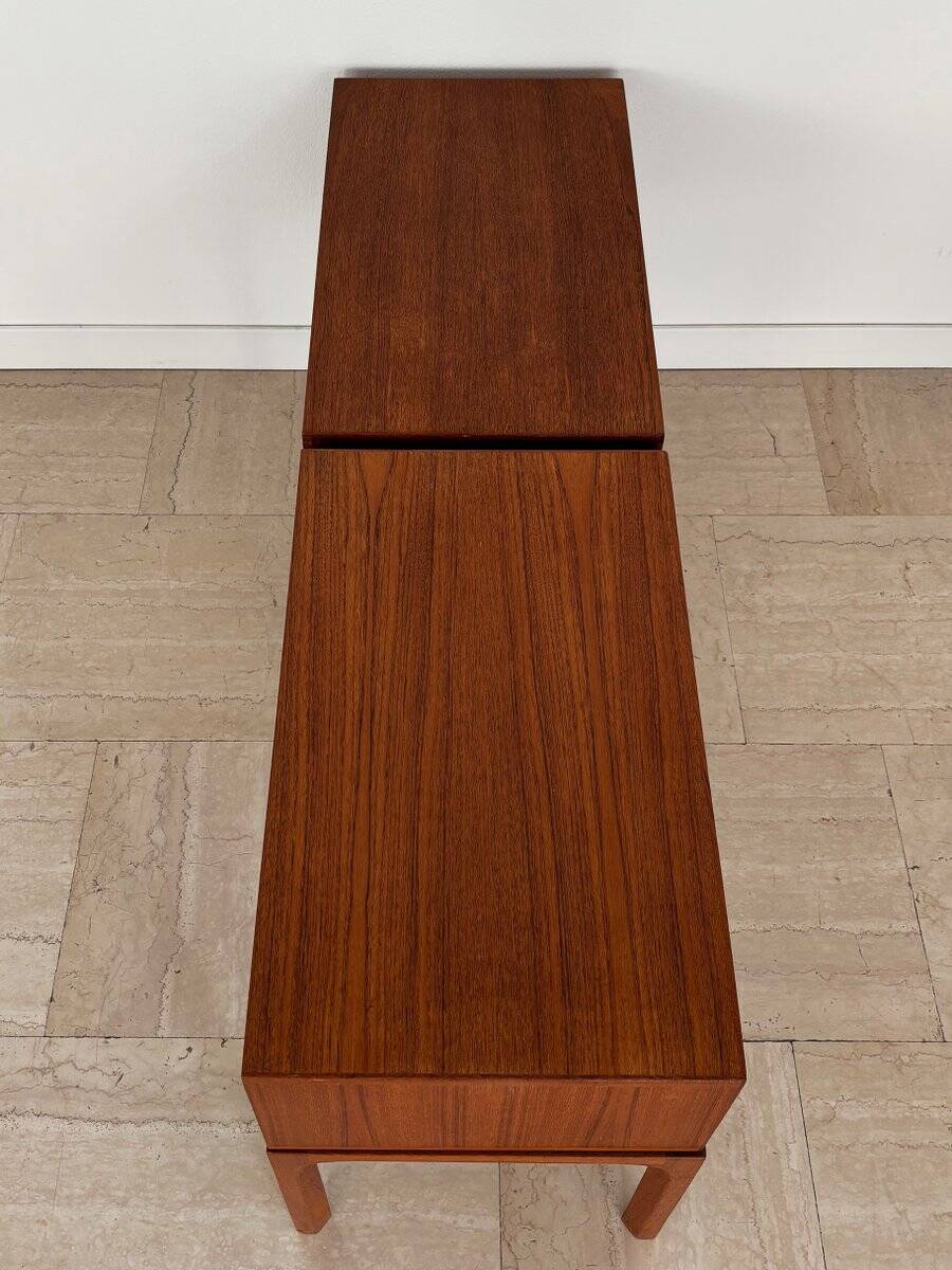 Scandinavian Teak Nightstands by Kai Kristiansen for Aksel Kjersgaard, Denmark, 1960s, Set of 2