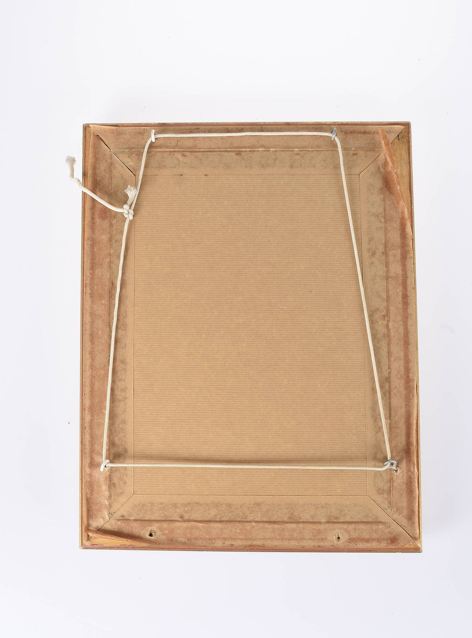 Old wooden mirror, gold, pink tint