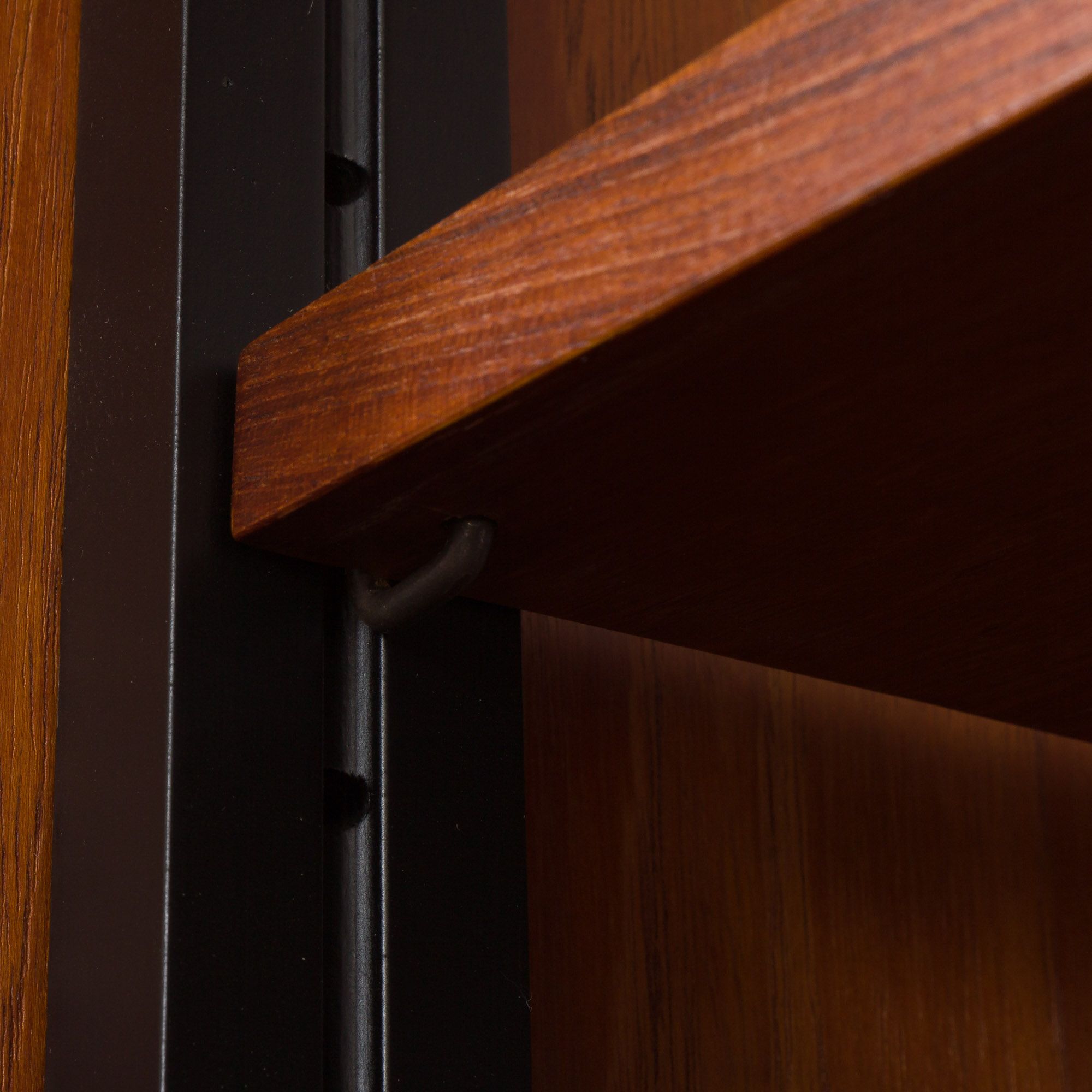 Scandinavian freestanding teak shelving unit by Ollie Borg for Asko Finland, Denmark, 1960s