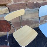 Set of 6 vintage mismatched formica chairs