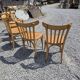 6 Luterma curved wooden bistro chairs