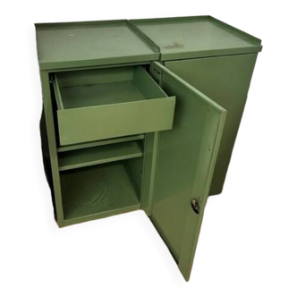 2 industrial green metal furniture