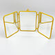 Yellow triptych mirror