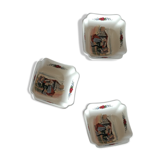 Set of 3 Sarreguemines Obernai ramekins