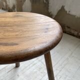 French tripod oak stool 50