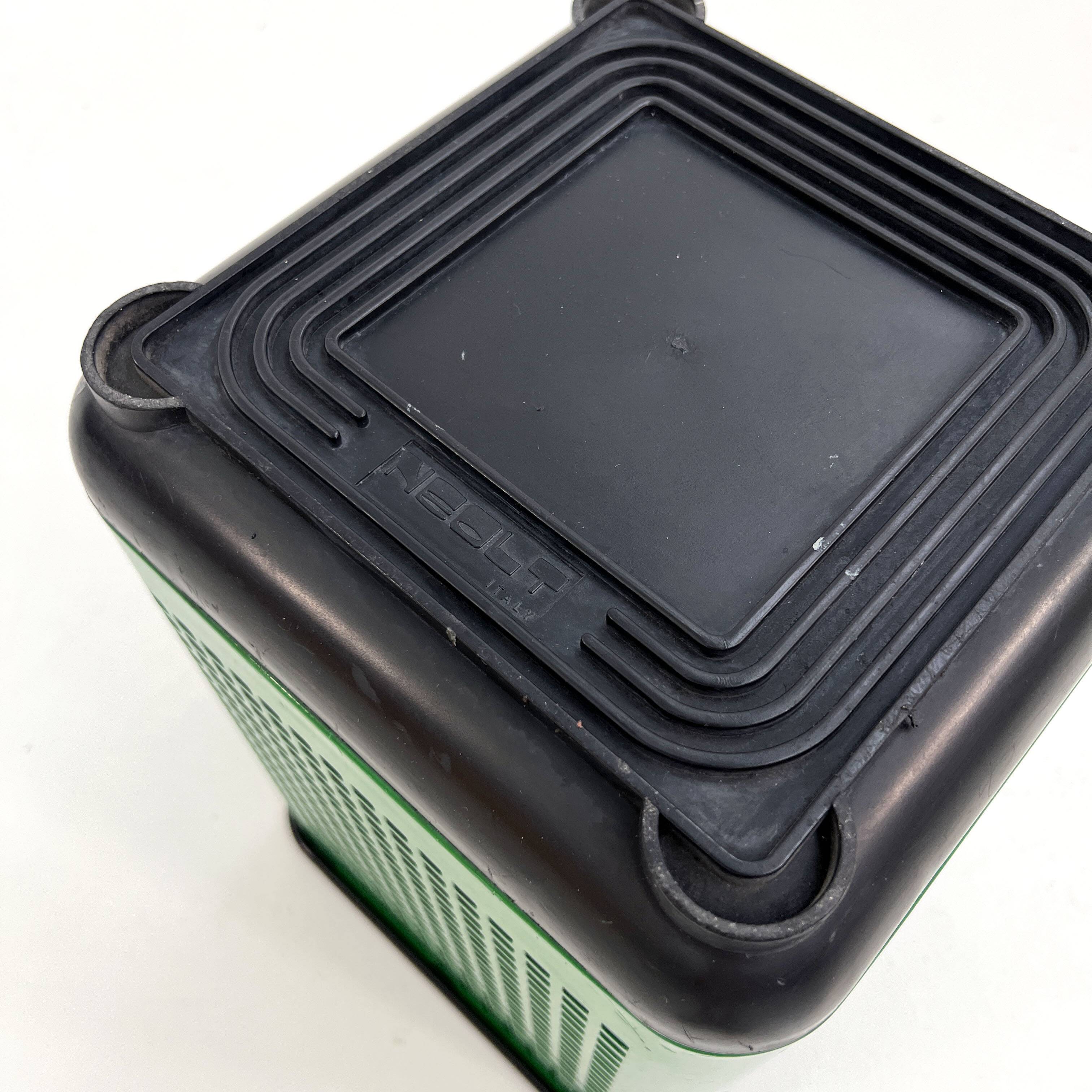 Green paper bin by Neolt, 1980