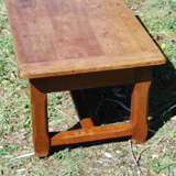 Rustic old wooden coffee table with crossbeam and drawer