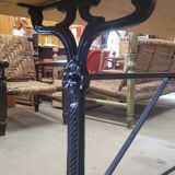 Large bistro table wooden top and cast iron bases -2m56