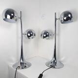 Pair of vintage space age eyeball lamps