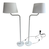 Set of two white Artifort 270 retro, standing lights