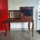 Vintage telephone bench in solid oak