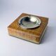 Christian Dior style lucite & rattan ashtray, 1970s
