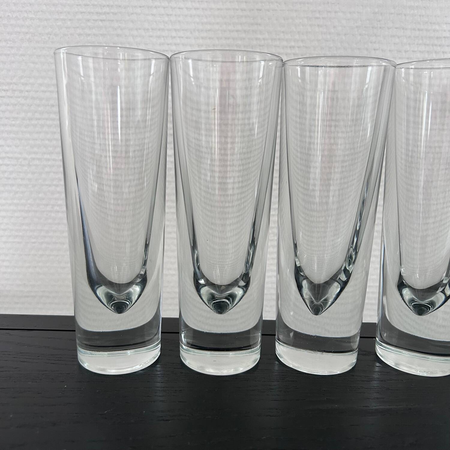 Set of 6 Habitat glasses, 1980