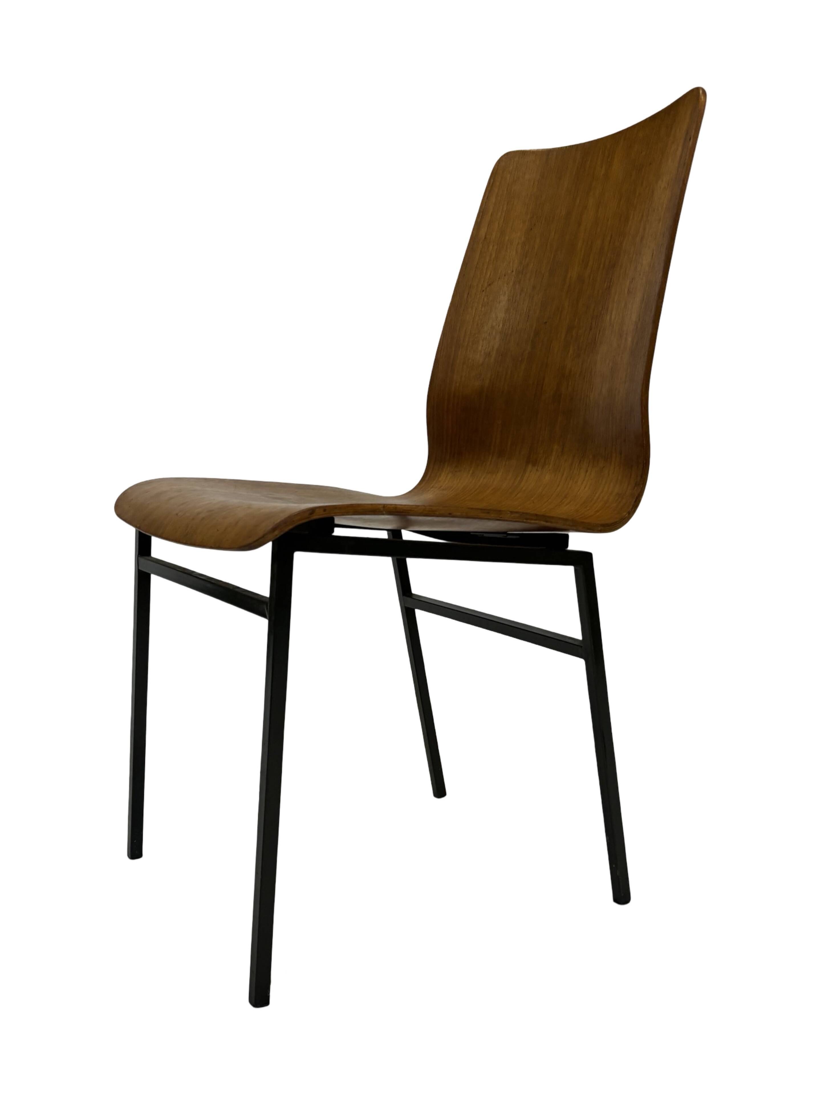 Vintage Friso Kramer for Auping 'Euroika' plywood dining chair, The Netherlands 1960's
