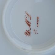 Round porcelain dish U M L diam 31 cm