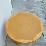 Vintage round coffee table design Maison Regain style 1970s