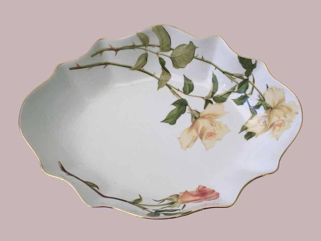 Hand painted porcelain fruit bowl