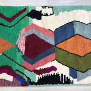 Handmade Berber rug, natural wool, 2.5x1.5 m