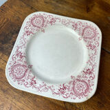 Square plate, ironstone, Medici collection, Longchamps