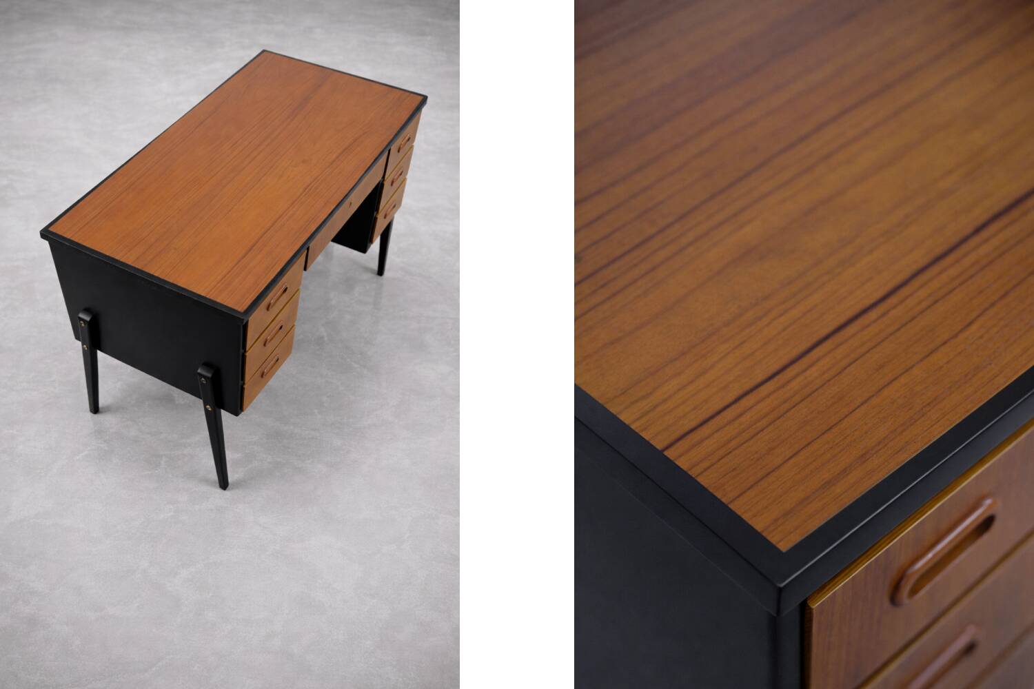 Vintage Mid-Century Swedish Modern Teak Desk, 1960s