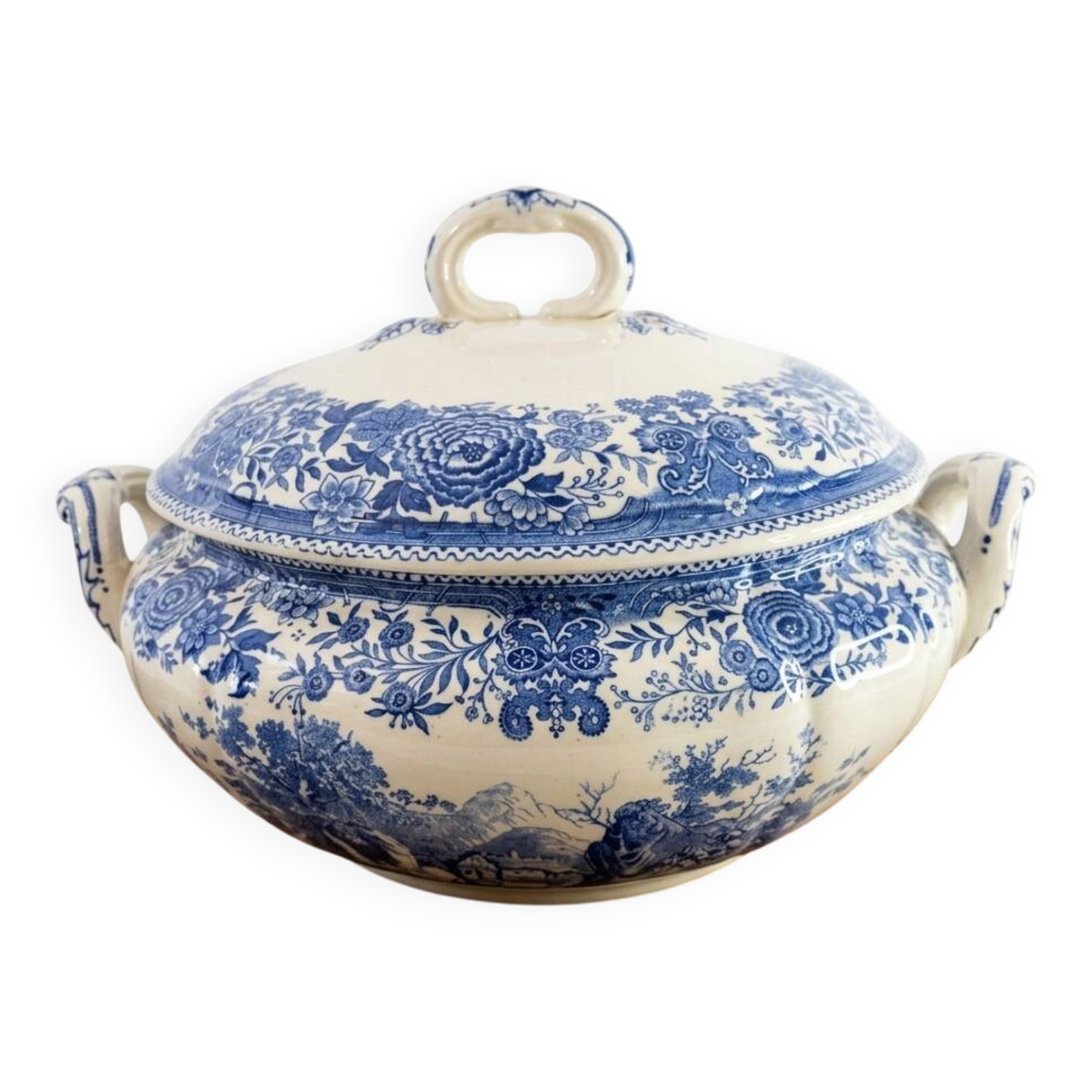 Villeroy & Boch "Burgenland" Soup Tureen in Blue Earthenware - Collectible Condition