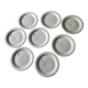 8 Longwy earthenware hotel plates 19th century initials RR