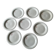 8 Longwy earthenware hotel plates 19th century initials RR