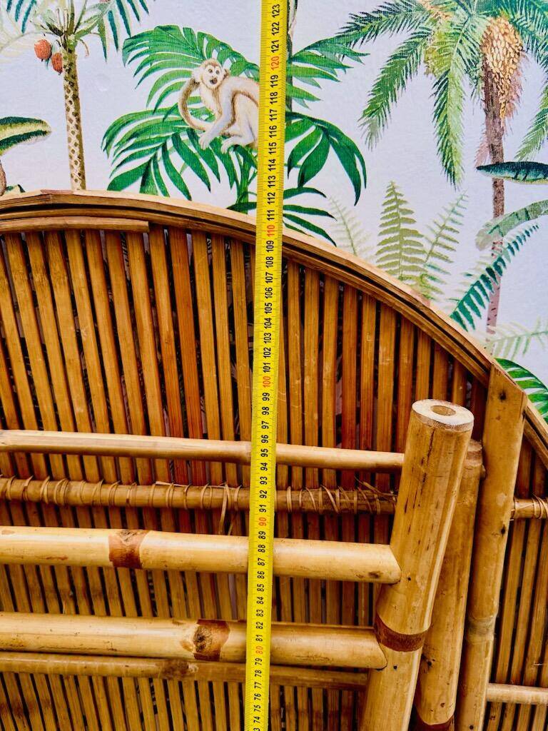 Vintage bamboo rattan table