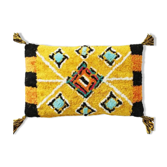 Yellow Berber cushion Azilal style
