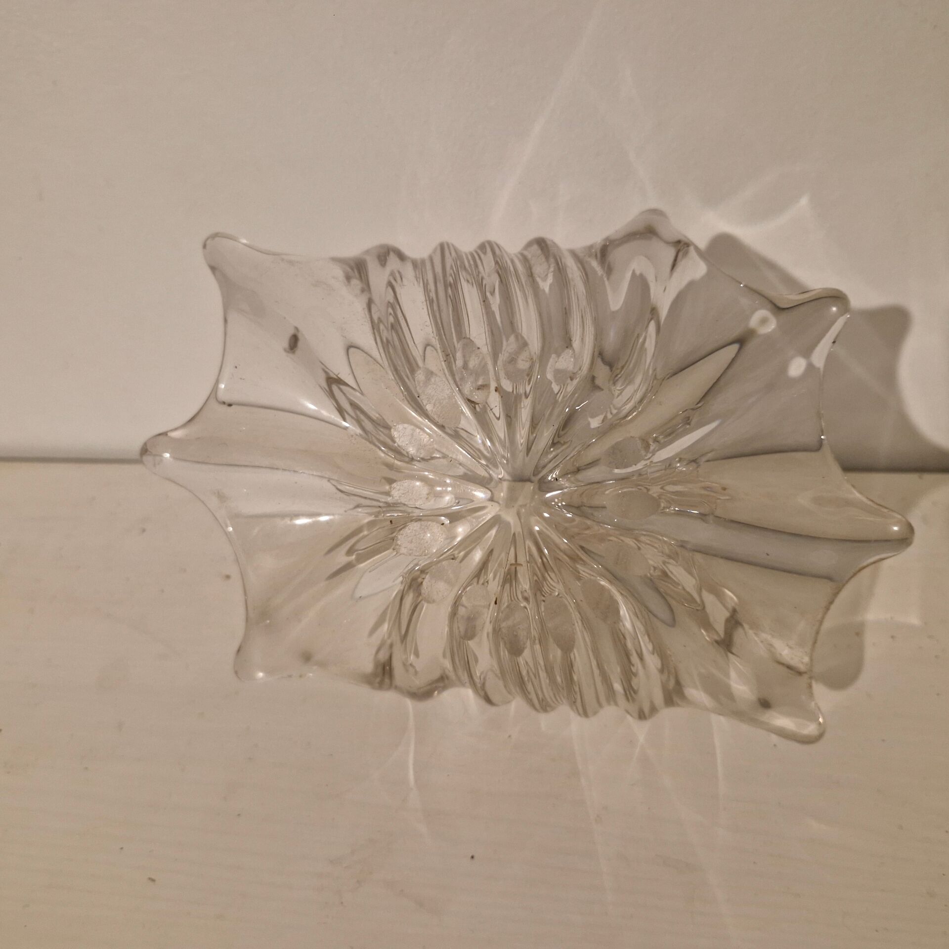Coupe vintage  en verre epais et cristal