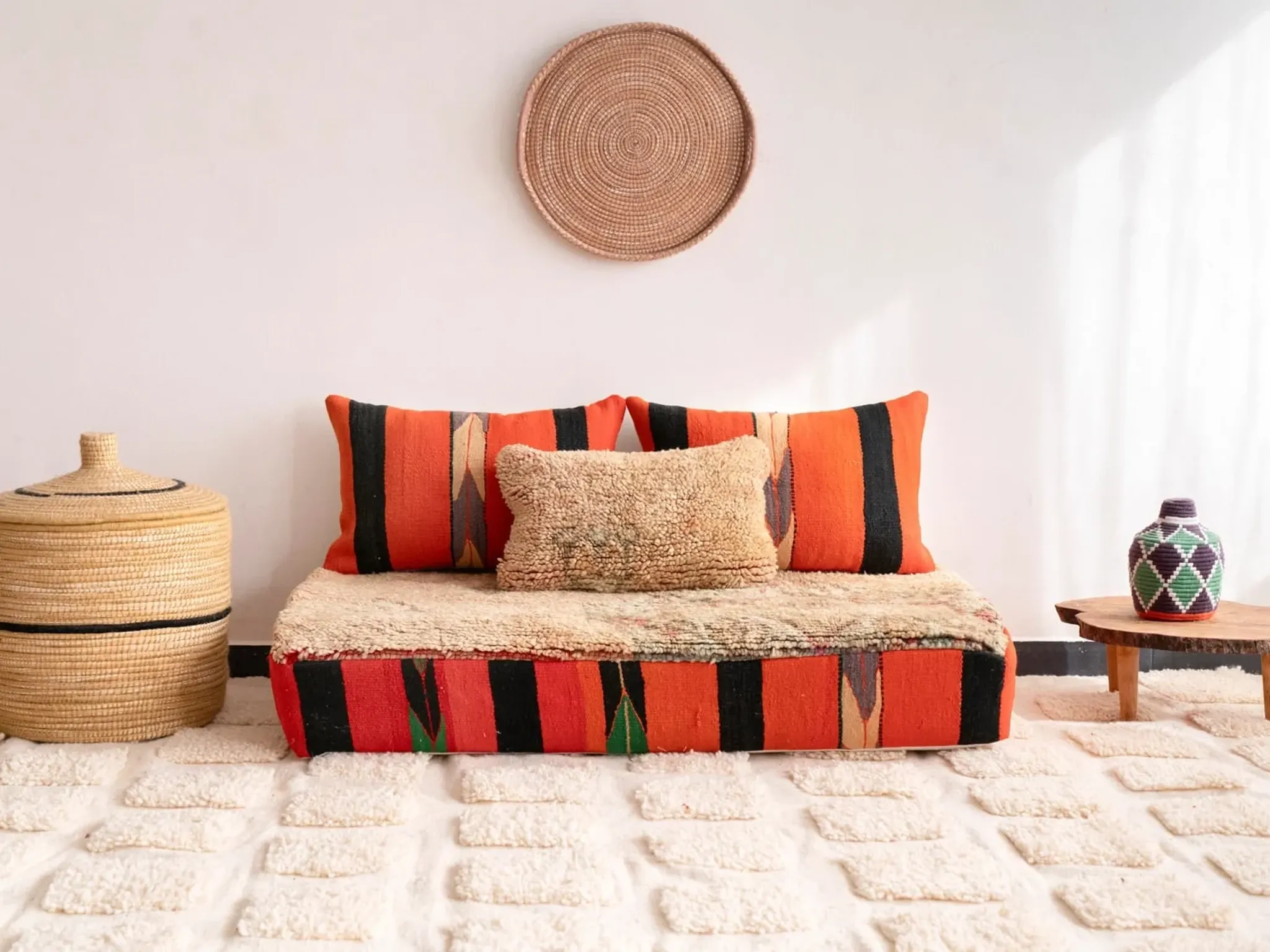 Bohemian oriental floor sofa 120 cm