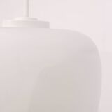 Large Scandinavian opaline pendant light - 1960s