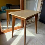 Side table in formica - tapered legs