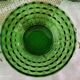 Lot de 9 coupelles en verre vert bouteille facetté